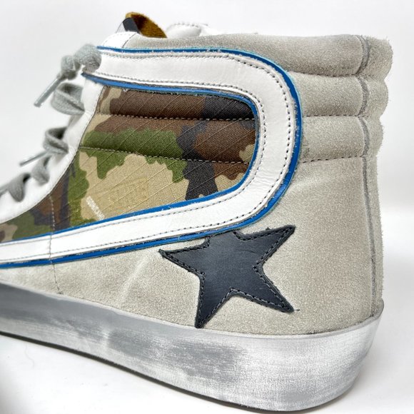 SOLD! Golden Goose High Top SLIDE Men Designer Sneaker Canvas Suede EU 44 US 11 - Picture 3 of 9
